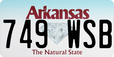 AR license plate 749WSB