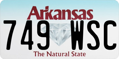 AR license plate 749WSC