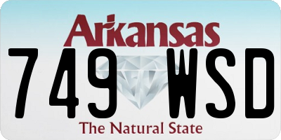 AR license plate 749WSD