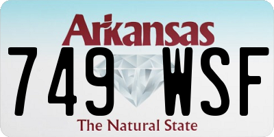 AR license plate 749WSF