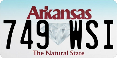 AR license plate 749WSI
