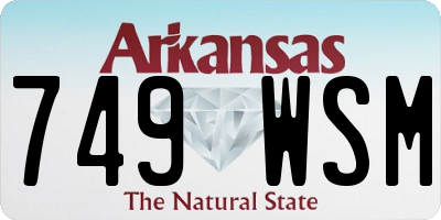 AR license plate 749WSM