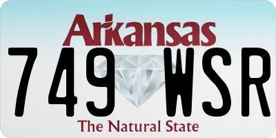 AR license plate 749WSR