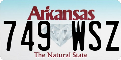 AR license plate 749WSZ