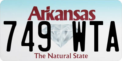 AR license plate 749WTA