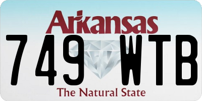 AR license plate 749WTB