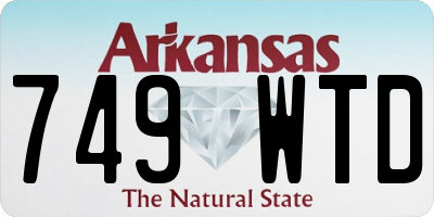 AR license plate 749WTD