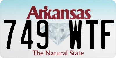 AR license plate 749WTF