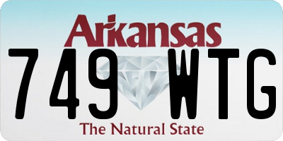 AR license plate 749WTG