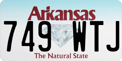 AR license plate 749WTJ