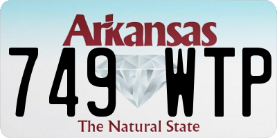 AR license plate 749WTP