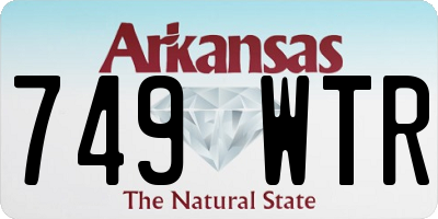 AR license plate 749WTR