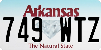 AR license plate 749WTZ