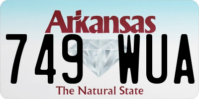 AR license plate 749WUA