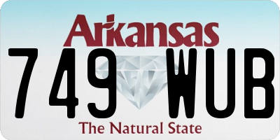 AR license plate 749WUB