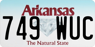 AR license plate 749WUC