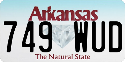AR license plate 749WUD