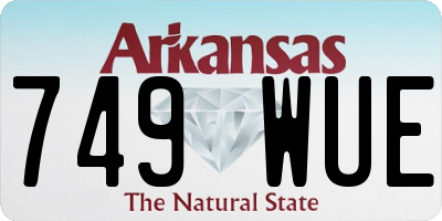 AR license plate 749WUE