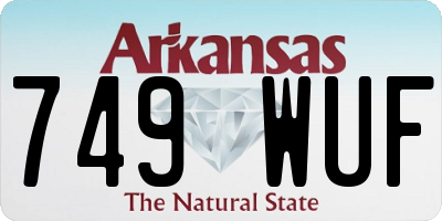 AR license plate 749WUF