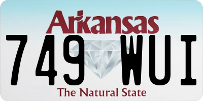 AR license plate 749WUI