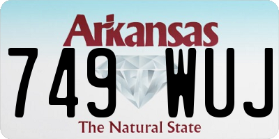 AR license plate 749WUJ