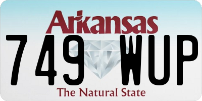 AR license plate 749WUP