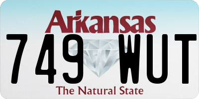 AR license plate 749WUT
