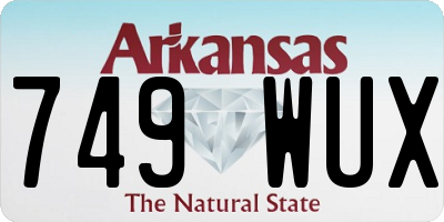 AR license plate 749WUX