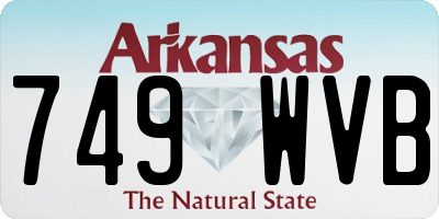 AR license plate 749WVB