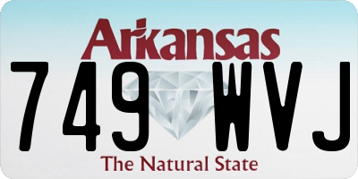 AR license plate 749WVJ