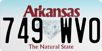 AR license plate 749WVO