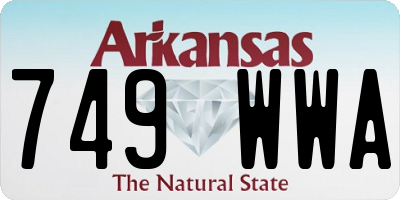 AR license plate 749WWA