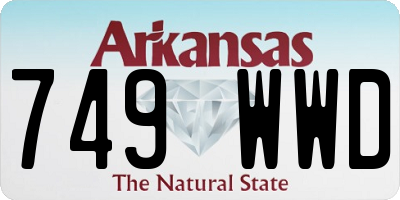 AR license plate 749WWD