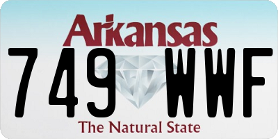 AR license plate 749WWF