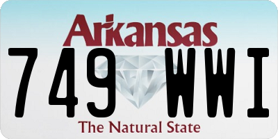 AR license plate 749WWI