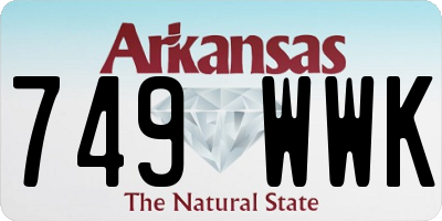 AR license plate 749WWK