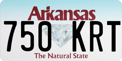 AR license plate 750KRT