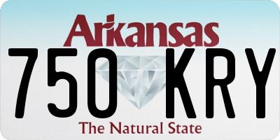 AR license plate 750KRY