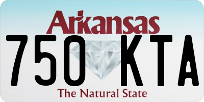 AR license plate 750KTA
