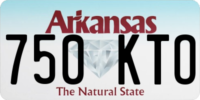 AR license plate 750KTO