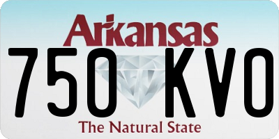 AR license plate 750KVO