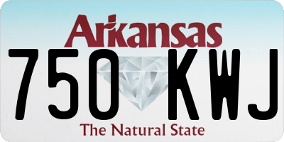 AR license plate 750KWJ