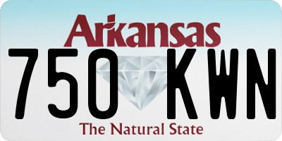AR license plate 750KWN