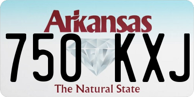 AR license plate 750KXJ