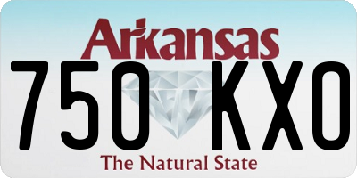 AR license plate 750KXO
