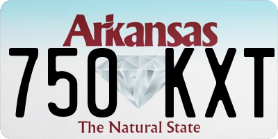 AR license plate 750KXT