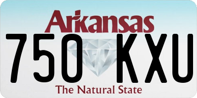 AR license plate 750KXU