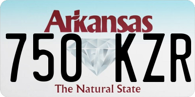 AR license plate 750KZR