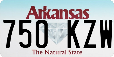 AR license plate 750KZW