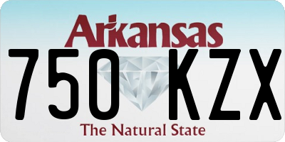 AR license plate 750KZX